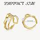 Двойной ряд неправильной геометрической формы кольцо регулируемый штабелируемый культивированный жемчуг открытые кольца мода минималистский двойной круг кольцо для большого пальца ювелирные изделия для женщин JR953A-2