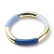 Bracelet extensible perlé tube incurvé acrylique pour femme BJEW-JB08438-04-1