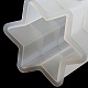6ポニテド星型香り付きキャンドルシリコンモールド  キャンドル作りの型  アロマセラピーキャンドル型  ホワイト  16.3x10.6x9.2cm  内径：9.5のCM DIY-K073-06-6