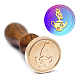 Brass Wax Seal Stamp with Handle AJEW-WH0184-1030-5