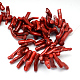 Dyed Natural Coral Chips Bead Strands CORA-Q026-10B-2