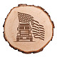 Lastre rotonde in legno intagliato AJEW-WH0362-004-1