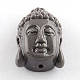 Perles de corail synthétiques teintes tête de Bouddha X-CORA-R011-15-2