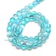 Synthetic Moonstone Beads Strands G-F142-10mm-03-2