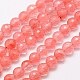 Cherry Quartz Glass Beads Strands G-G542-10mm-03-1