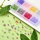 8 colores perlas de vidrio pintado en aerosol transparente GLAA-YW0001-46-5