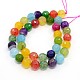 Mixed Color Natural Agate Beads Strands G-O016-01-2