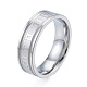 201 Stainless Steel Roman Numeral Finger Ring for Women RJEW-N043-08P-1