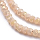 Chapelets de perles en verre électroplaqué GLAA-F079-FR11-3