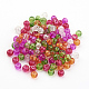 Perles de verre craquelé peintes DGLA-X0006-4mm-09-2
