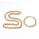 Комплекты браслетов и ожерелий унисекс 304 из нержавеющей стали-цепочки X-SJEW-L198-002G-1