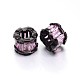Eco-Friendly Brass Micro Pave Cubic Zirconia Large Hole European Beads ZIRC-M072-02A-NR-1