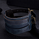 Rétro large bande bracelets cordon en cuir unisexe BJEW-BB16045-C-2