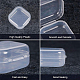 Benecreat 24 Packung Rechteck durchsichtige Kunststoffperlen Aufbewahrungsbehälter Box Case mit hochklappbaren Deckeln für kleine Gegenstände Pillen Kräuter winzige Perlen Schmuck Zubehör - 1.38x1.38x0.7 (3.5cmx3.5cmx1.8cm) CON-BC0004-09-5