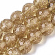Chapelets de perles vernissées de sable d'or manuels LAMP-T007-06I-1