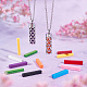 UNICRAFTALE 2Pcs Essential Oil Necklace Pendants 304 Stainless Steel Column Carved Diffuser Necklace Charms 108mm Long Aroma Diffuser Pendant Including 20Pcs Felt Cotton Jewelry Gifts for Women HJEW-UN0001-03-2