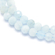 Chapelets de perles en aigue-marine naturelle G-E411-19D-2mm-3