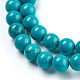 Chapelets de perles en howlite naturelle X-TURQ-L019-8mm-01-3