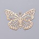 Fer pendentifs papillon en filigrane X-IFIN-P003-03-2