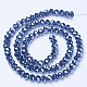 Electroplate Glass Beads Strands EGLA-A034-T6mm-B03-2