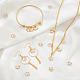 Benecreat 30 Packungen 18 Karat vergoldete Lotusblatt Charms Anhänger für DIY Halskette Armband Ohrring Schmuck machen Handwerk KK-BC0005-24G-NF-5