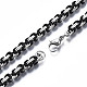 Two Tone 201 Stainless Steel Byzantine Chain Bracelet for Men Women BJEW-S057-86B-01-3