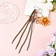 Подвесные украшения ручной работы из полиэстерового шнура и цветочных нитей HJEW-JM04422-03-2