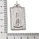 Pendentifs en laiton avec micro pavé de zircone cubique et émail KK-H458-01P-01-3