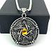 Европейские ожерелья из нержавеющей стали с подвеской в виде желтой звезды от сглаза для мужчин YW2402-3