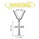 Croix en acier au titane avec collier pendentif philippiens 4: 13 JN1050A-3