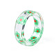 Transparent Resin Flower Finger Ring for Women RJEW-T022-029-5