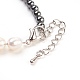 Bracelets en perles d'hématite synthétique et de perles naturelles BJEW-F345-A-4