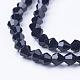 Black Glass Bicone Beads Strands X-GLAA-S026-10-2
