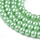 Hebras redondas de perlas de vidrio teñido ecológico X-HY-A002-3mm-RB008N-3