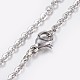 304 Stainless Steel Cable Chain Necklaces NJEW-I205-17P-2