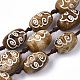 Tibetan Style dZi Beads Strands TDZI-R001-03B-1