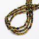 Faceted Round Natural Agate Beads Strands G-S131-15-2