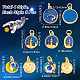 SUNNYCLUE 1 Box 20Pcs 4 Style Space Charms Astronaut Charms Bulk Moon Star Romantic Starry Sky Dark Night Charm Spacemen Rocket Charm for Jewelry Making Charms DIY Necklace Bracelet Adults Crafts ENAM-SC0003-18-2