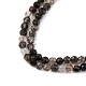 Нити бусин из натурального черного рутилированного кварца G-RM250104-C3-5