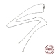 Piezas de collar de cadenas tipo cable de plata de ley 925 chapadas en rodio STER-B001-03P-B-1