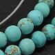 Frosted Round Natural Howlite Beads Strands X-G-I168-06-8mm-1