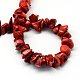 Dyed Natural Red Coral Stone Bead Strands G-R192-B22-2