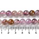 Hilos de perlas de cuarzo rutilado púrpura natural G-M427-A01-02-5
