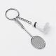 Porte-clés en laiton badminton et raquette KEYC-L011-04-1
