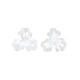 3-pétalo tapas de cuentas de perlas de imitación de plástico abs OACR-T018-05-2