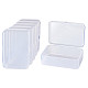 BENECREAT 12 Pack 3.5x2.4x1.2 Inches Rectangular Clear Plastic Bead Storage Box with Lid for Small Items and Crafts CON-BC0003-11-1