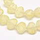 Frosted Electroplate Glass Shell Beads Strands EGLA-M002-A04-1