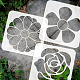 FINGERINSPIRE 9PCS Flowers Stencils for Painting 7.9x7.9inch Large Flowers Petals Drawing Templates Plastic PET Rose Daisy Flowers Painting Stencils Plant Theme Templates for Painting on Wood Fabric DIY-WH0394-0205-3