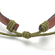 Имитационный браслет кожаный делать X-MAK-R023-04-4