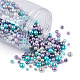 Cheriswelry 12 rangs 12 styles de perles de verre perlées peintes en perles rondes HY-CW0001-03A-4